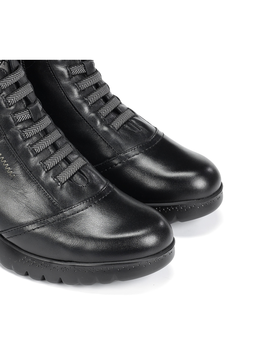 Botins Fabricados em Pele Preto / Crómio-6