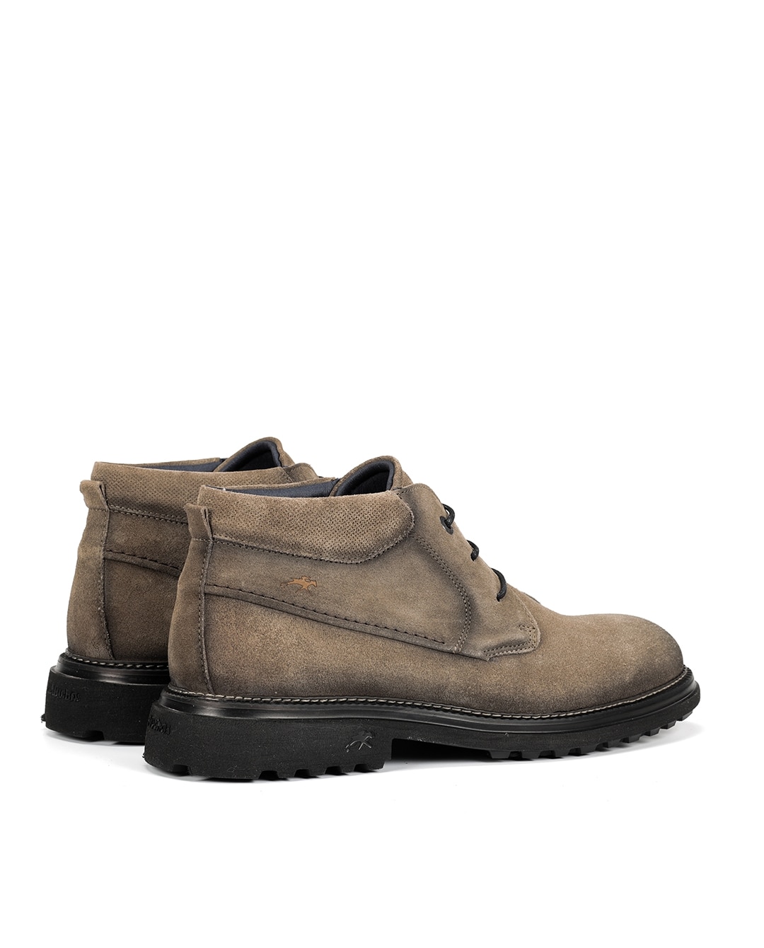 Botins Fabricados em Camurça Castanho-3