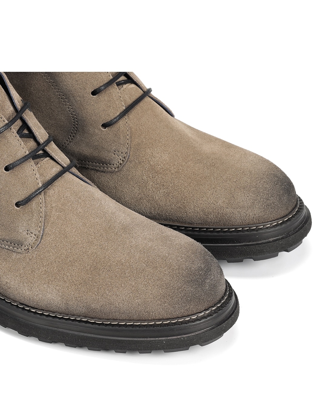 Botins Fabricados em Camurça Castanho-6