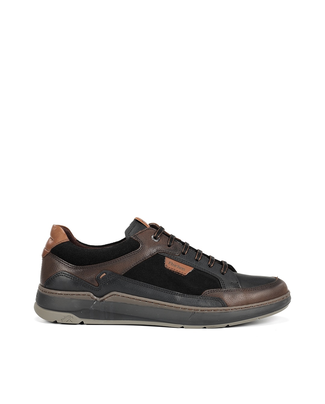 Sapatos de Cordões Fabricados em Nobuck Cinzento / Preto-1