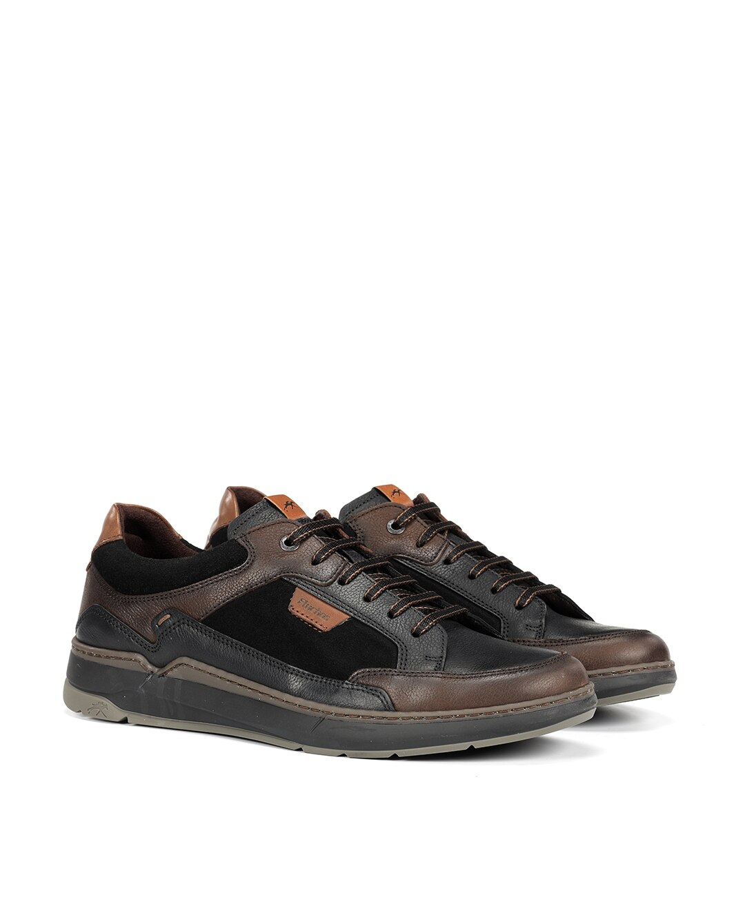 Sapatos de Cordões Fabricados em Nobuck Cinzento / Preto-2