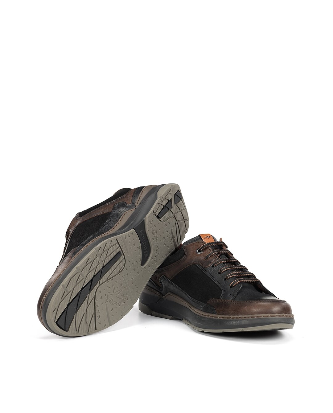 Sapatos de Cordões Fabricados em Nobuck Cinzento / Preto-4
