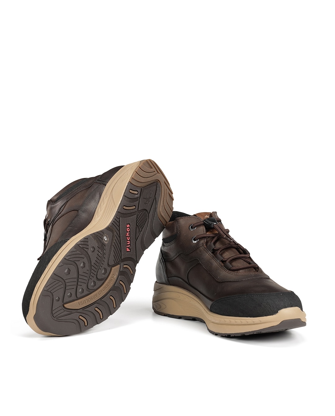 Botas Fabricadas em Impermeável Castanho-escuro-4