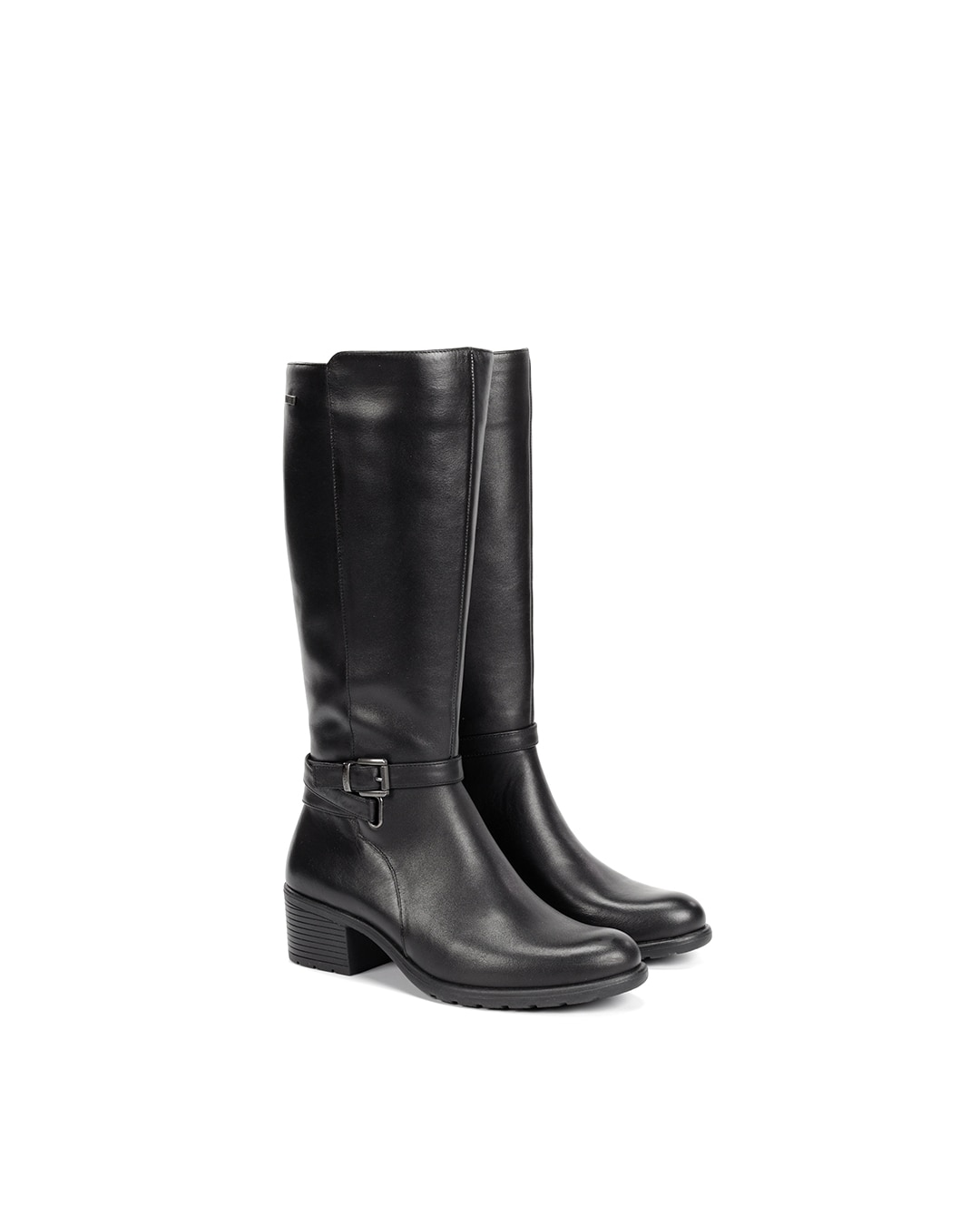 Botas Fabricadas em Pele Preto-2