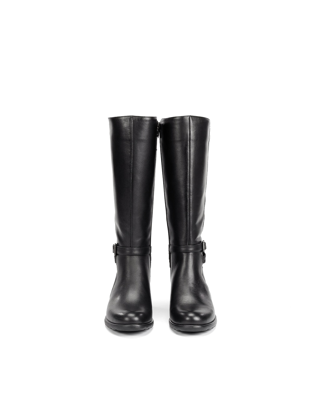 Botas Fabricadas em Pele Preto-3