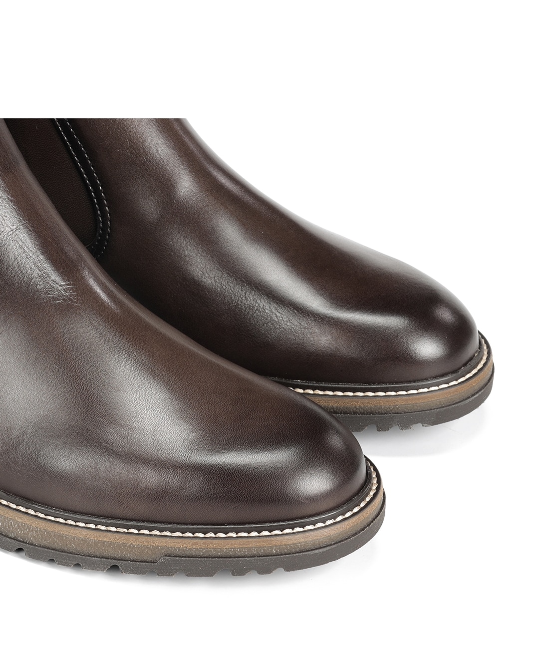 Botins Fabricados em Pele Castanho-escuro-6