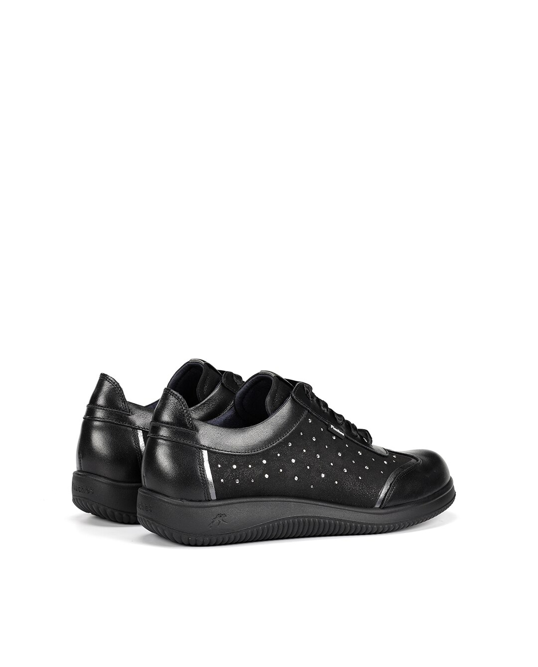 Sapatos de Cordões Fabricados em Pele Cinzento-escuro-3
