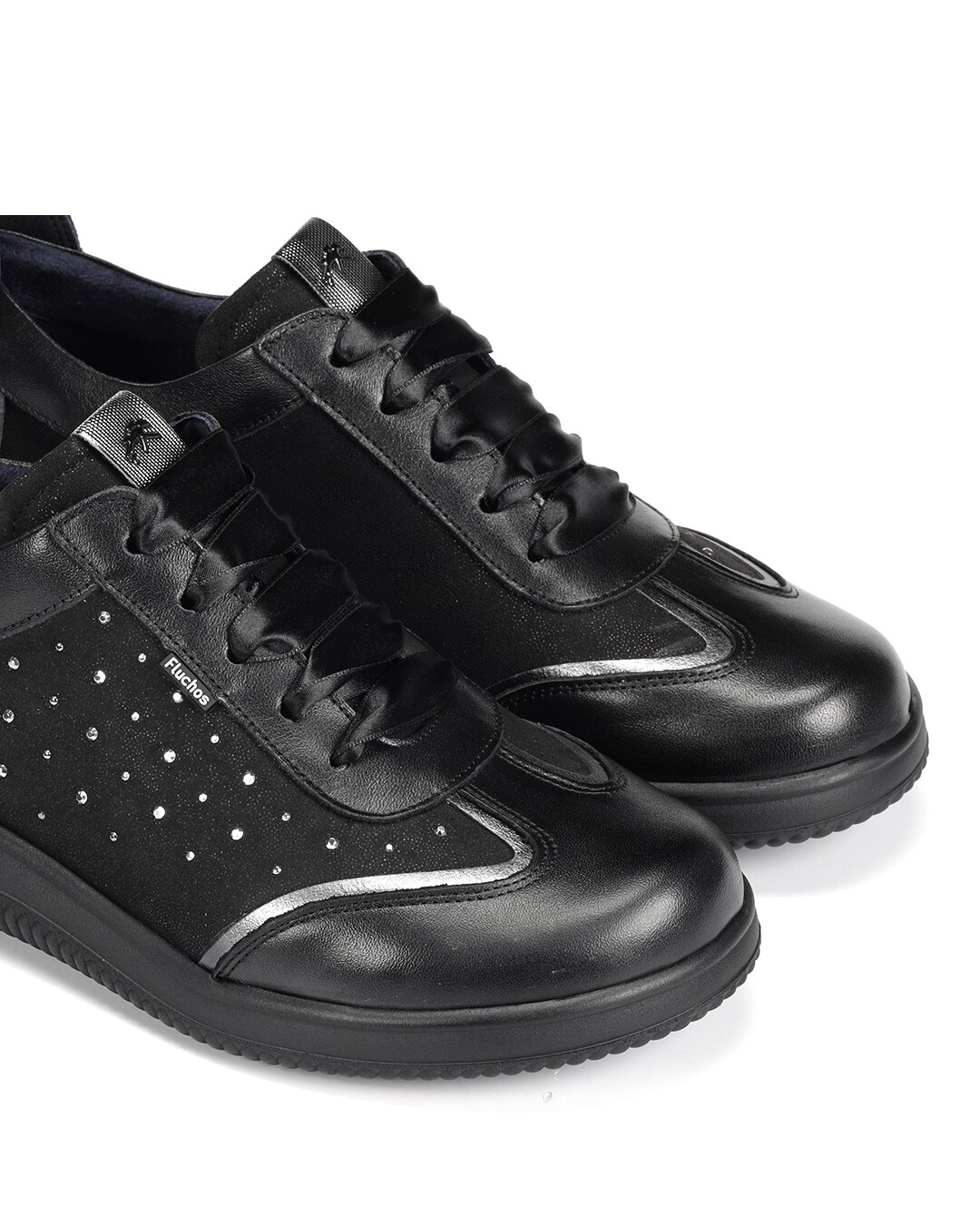 Sapatos de Cordões Fabricados em Pele Cinzento-escuro-4