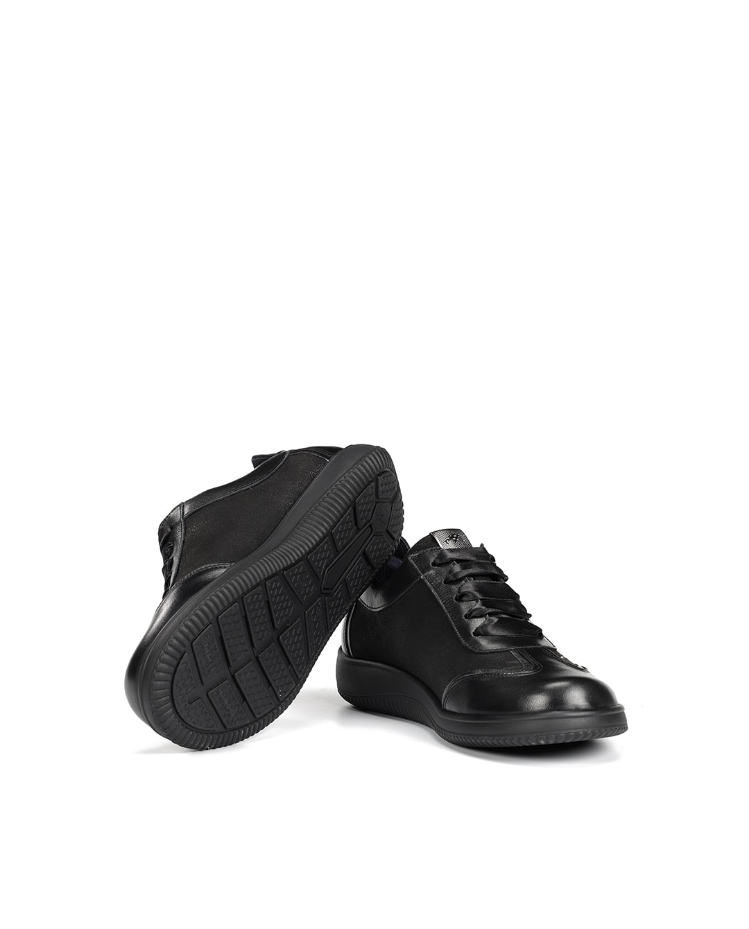 Sapatos de Cordões Fabricados em Pele Cinzento-escuro-6