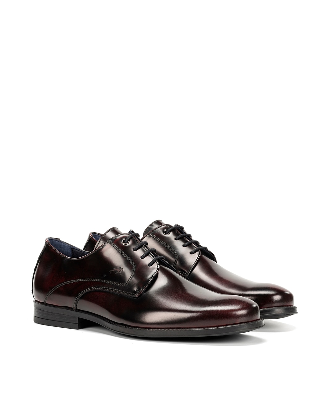 Sapatos de Cordões Fabricados em Pele Vermelho-2