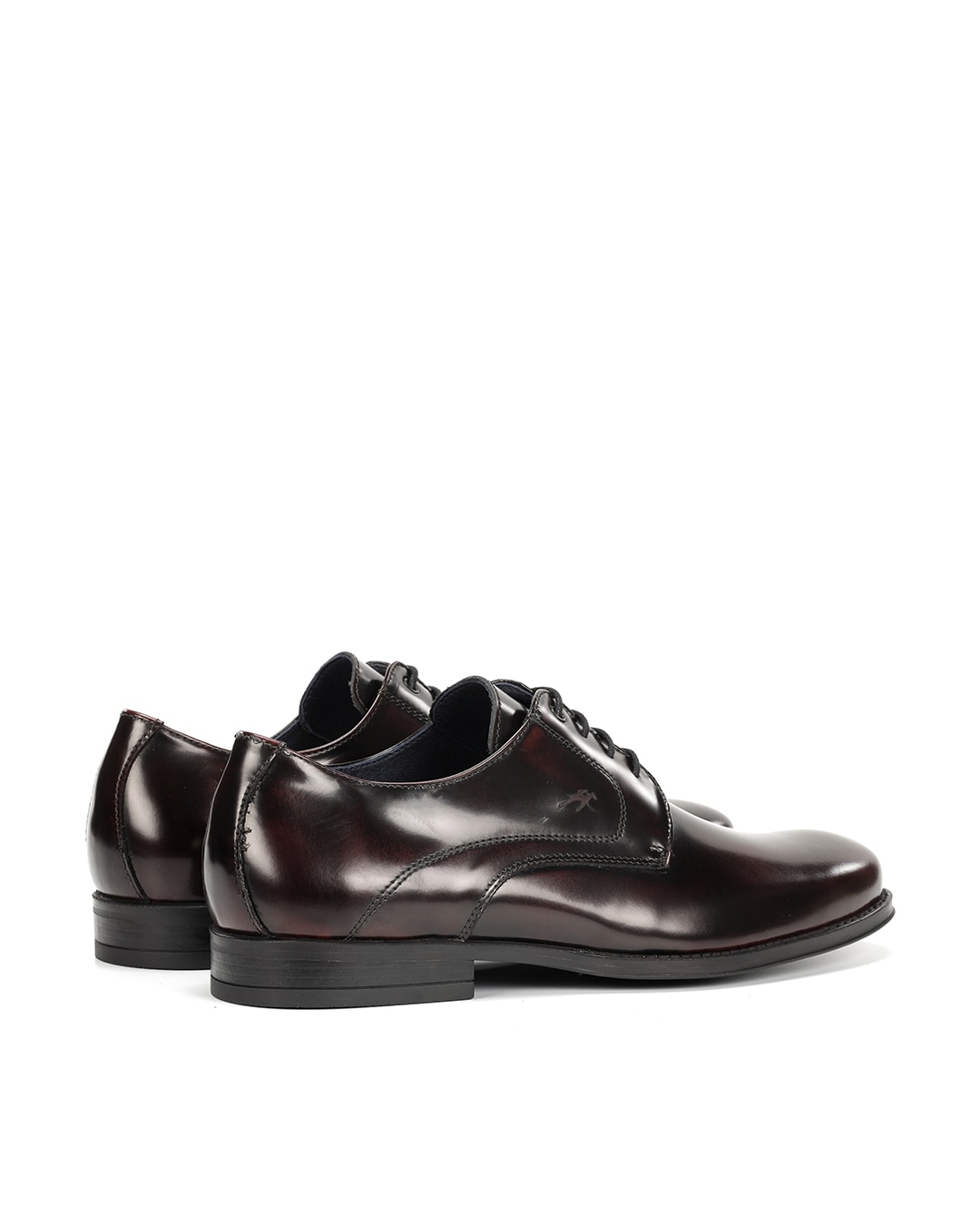 Sapatos de Cordões Fabricados em Pele Vermelho-3