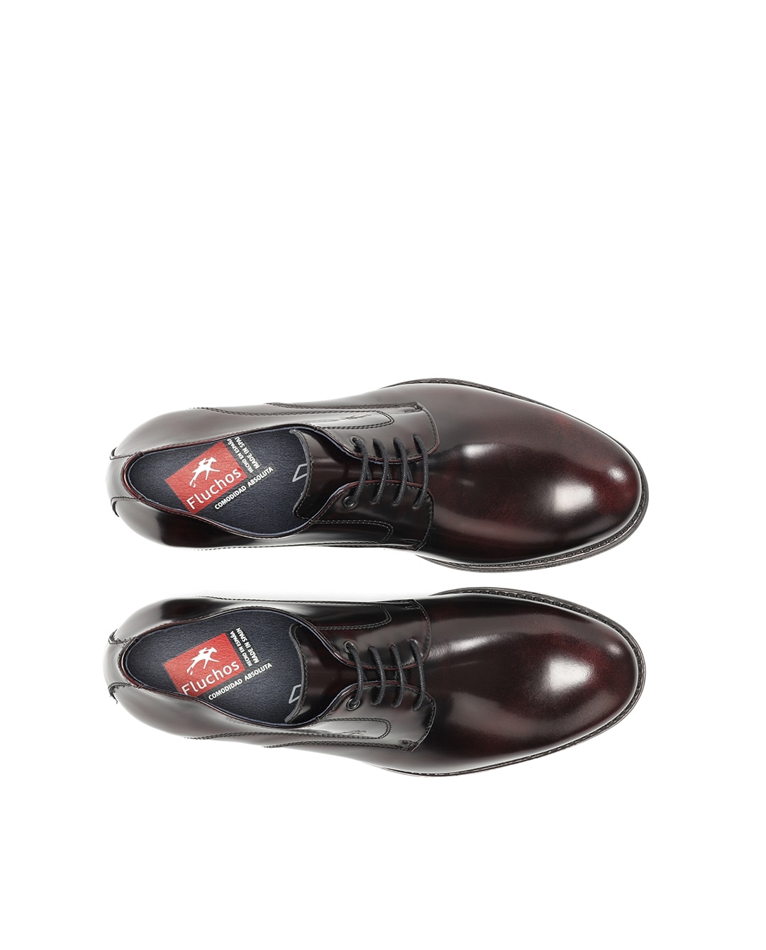 Sapatos de Cordões Fabricados em Pele Vermelho-5