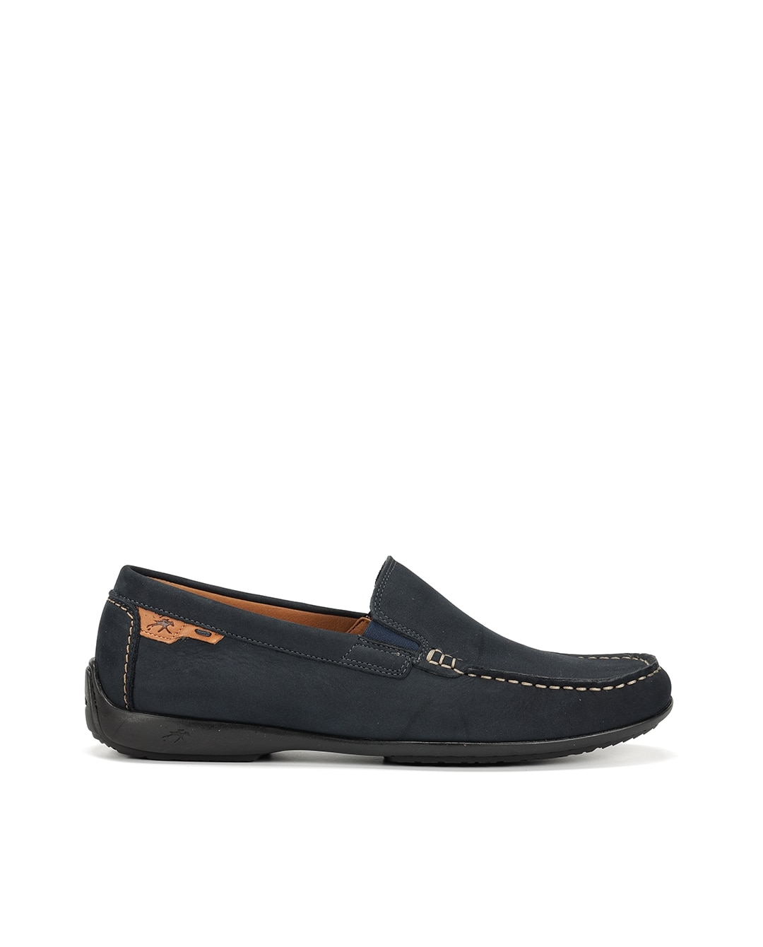 Mocassins Fabricados em Nobuck Azul-1