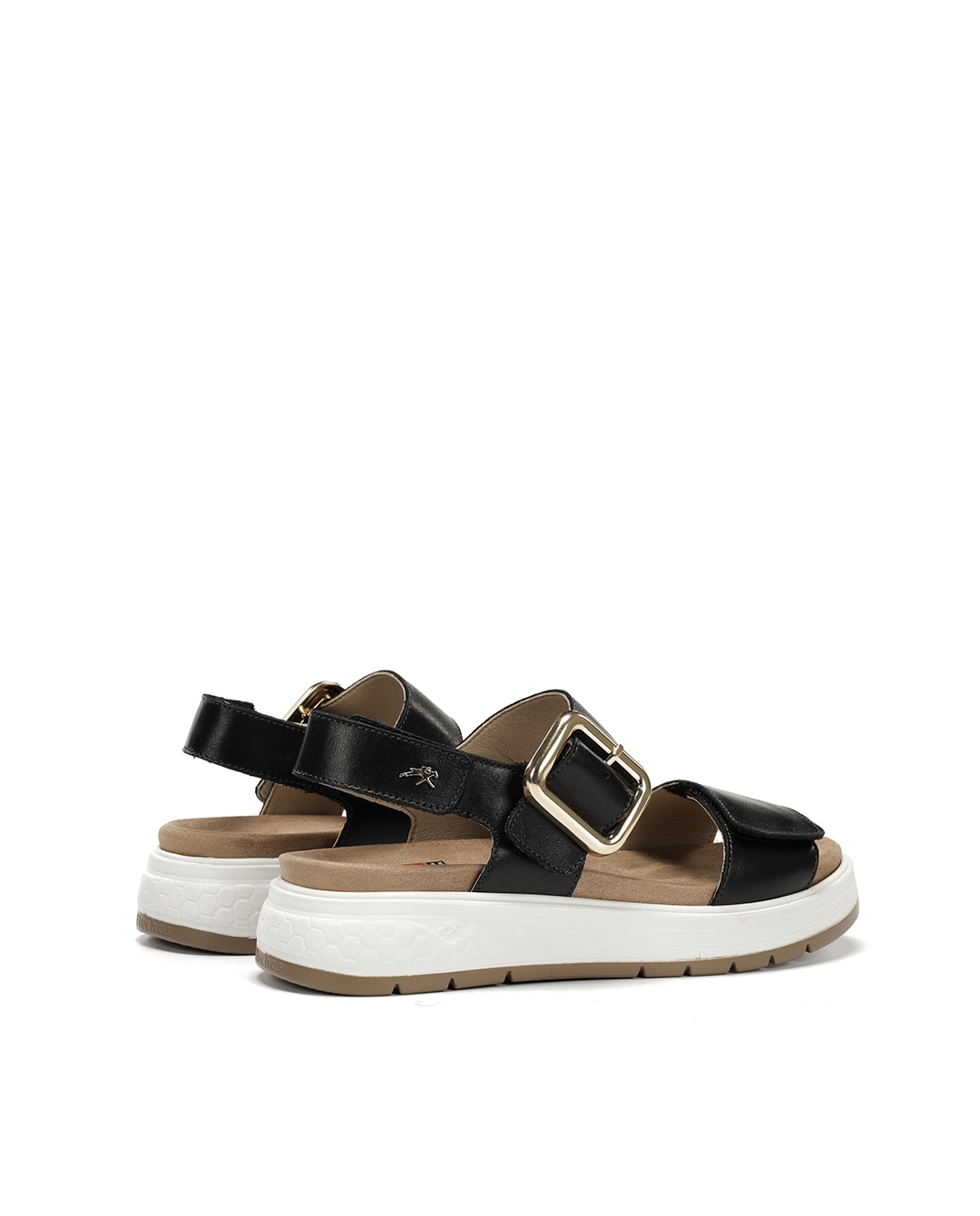 Sandálias Fabricadas em Pele Preto-3