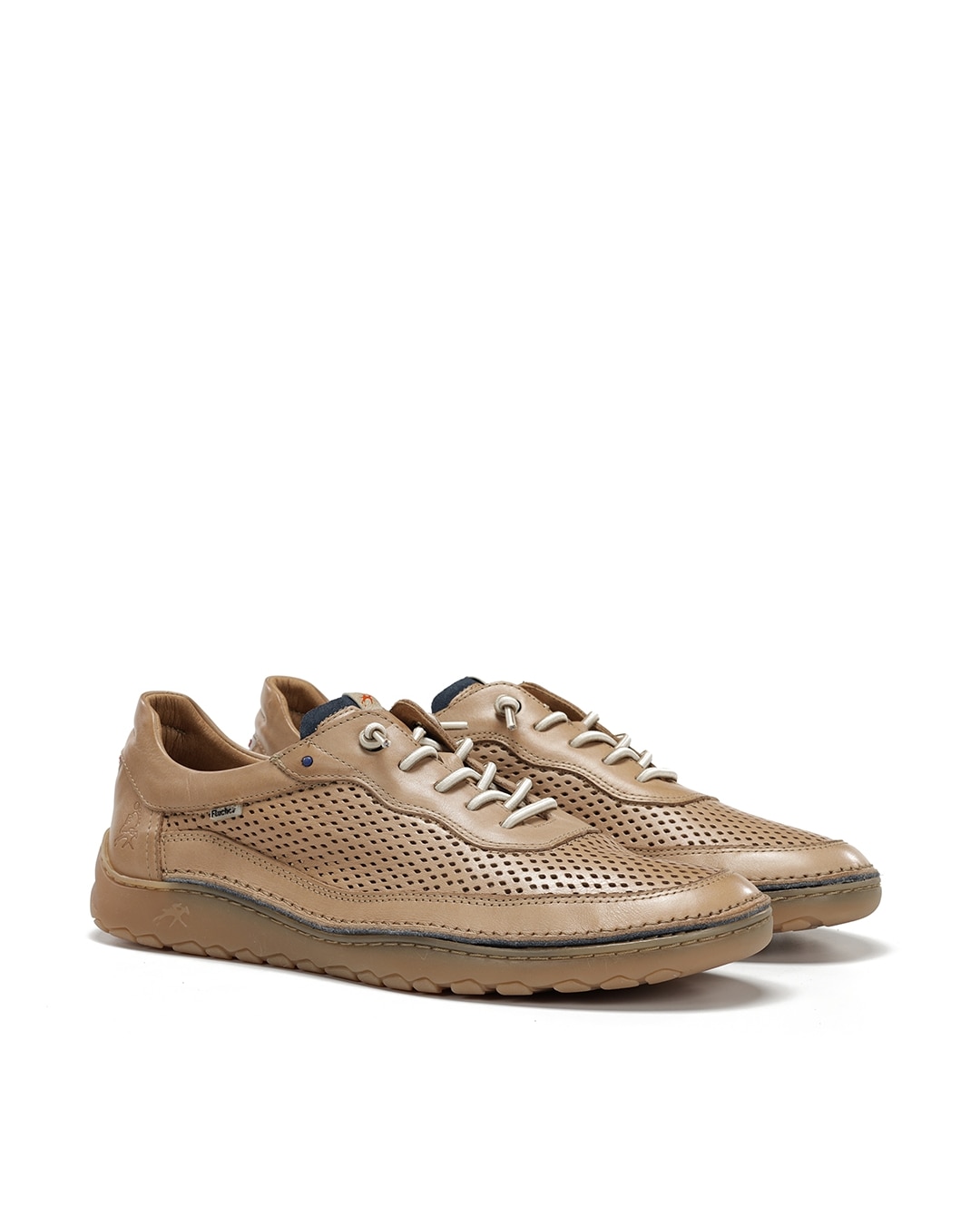 Sapatos de Cordões Fabricados em Pele Castanho-2
