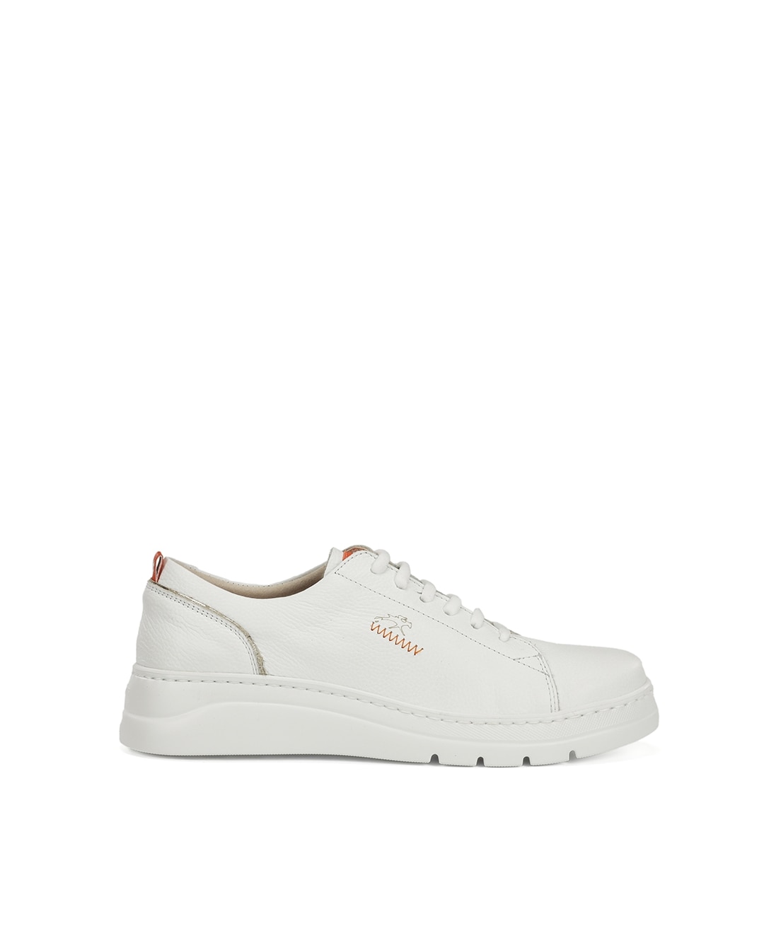 Sapatos de Cordões Fabricados em Pele Branco-1