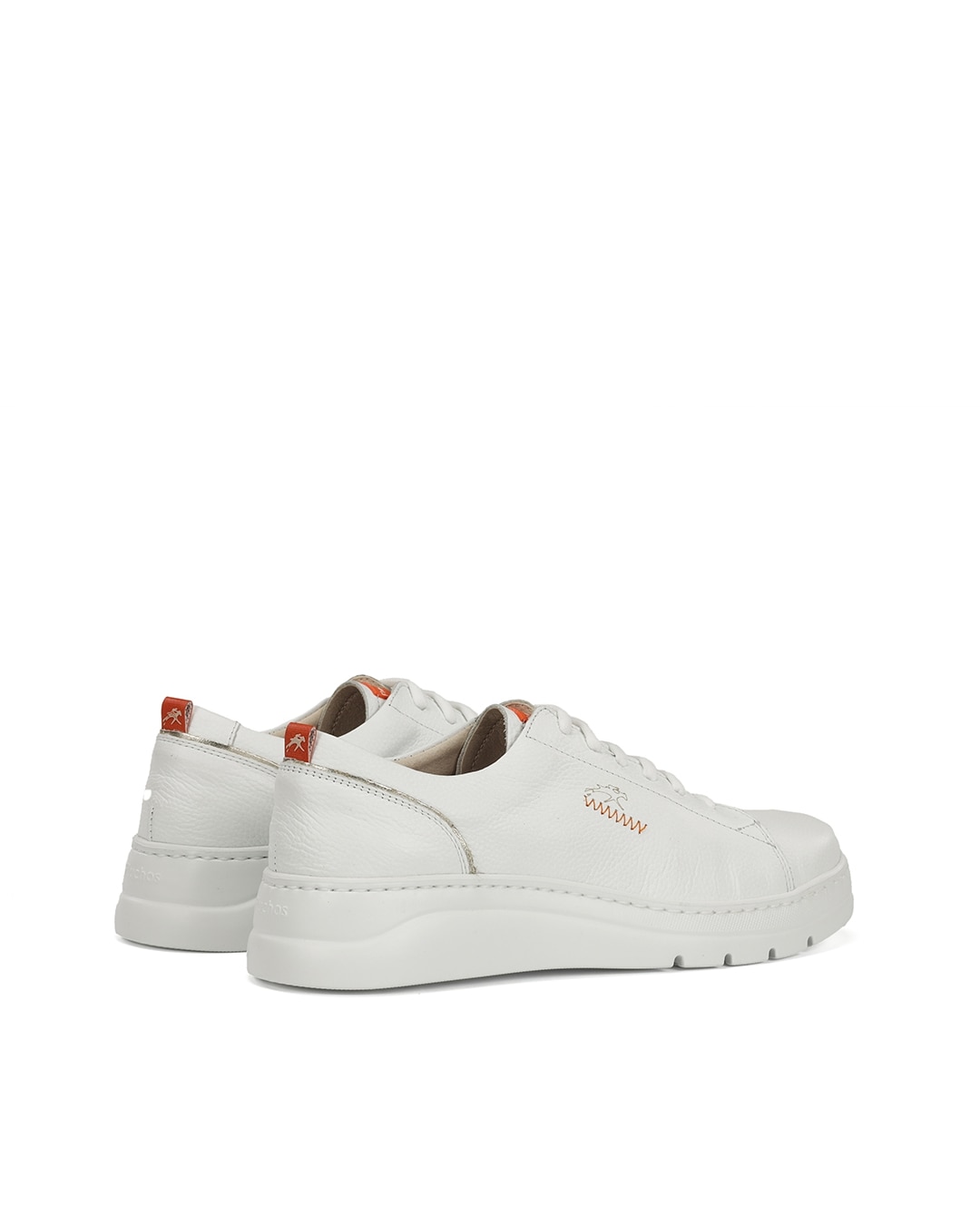 Sapatos de Cordões Fabricados em Pele Branco-3
