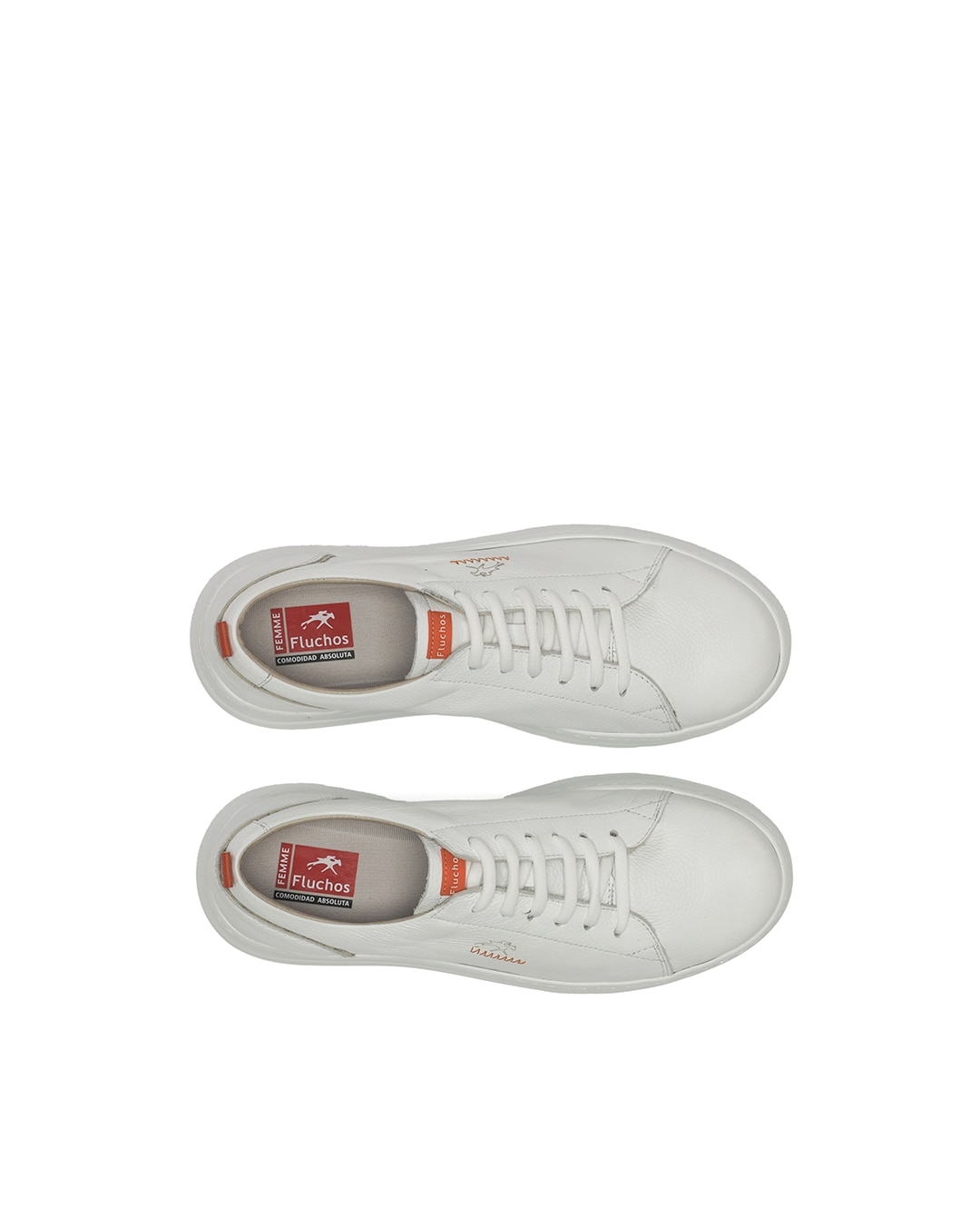 Sapatos de Cordões Fabricados em Pele Branco-5
