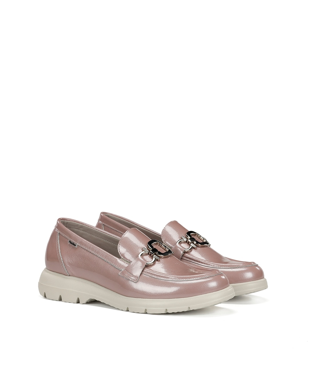 Mocassins Fabricados em Pele Rosa-2
