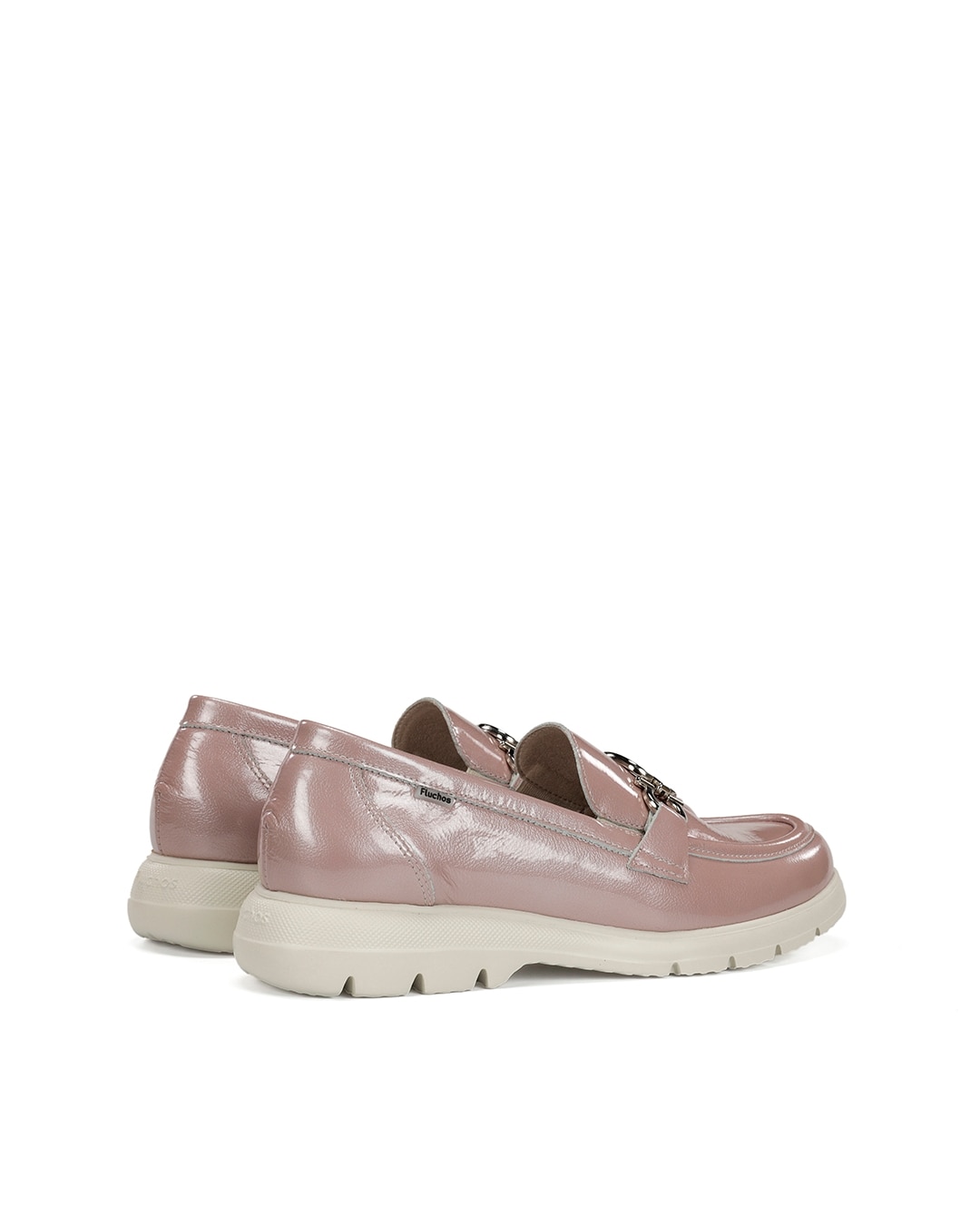 Mocassins Fabricados em Pele Rosa-3