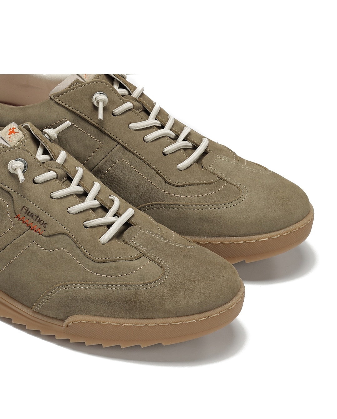 Sapatos de Cordões Fabricados em Nobuck Verde-6