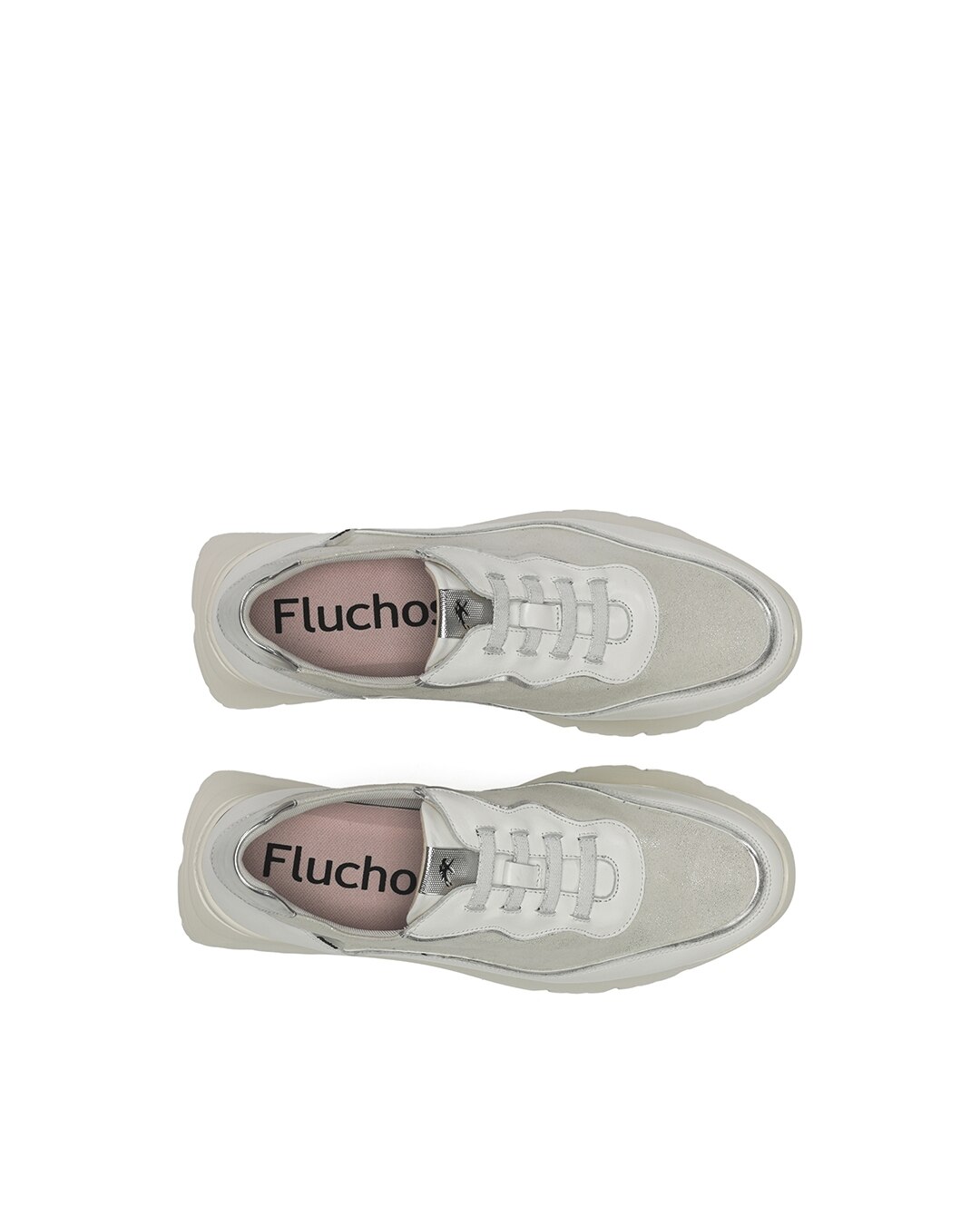 Sapatos de Cordões Fabricados em Pele Branco-5