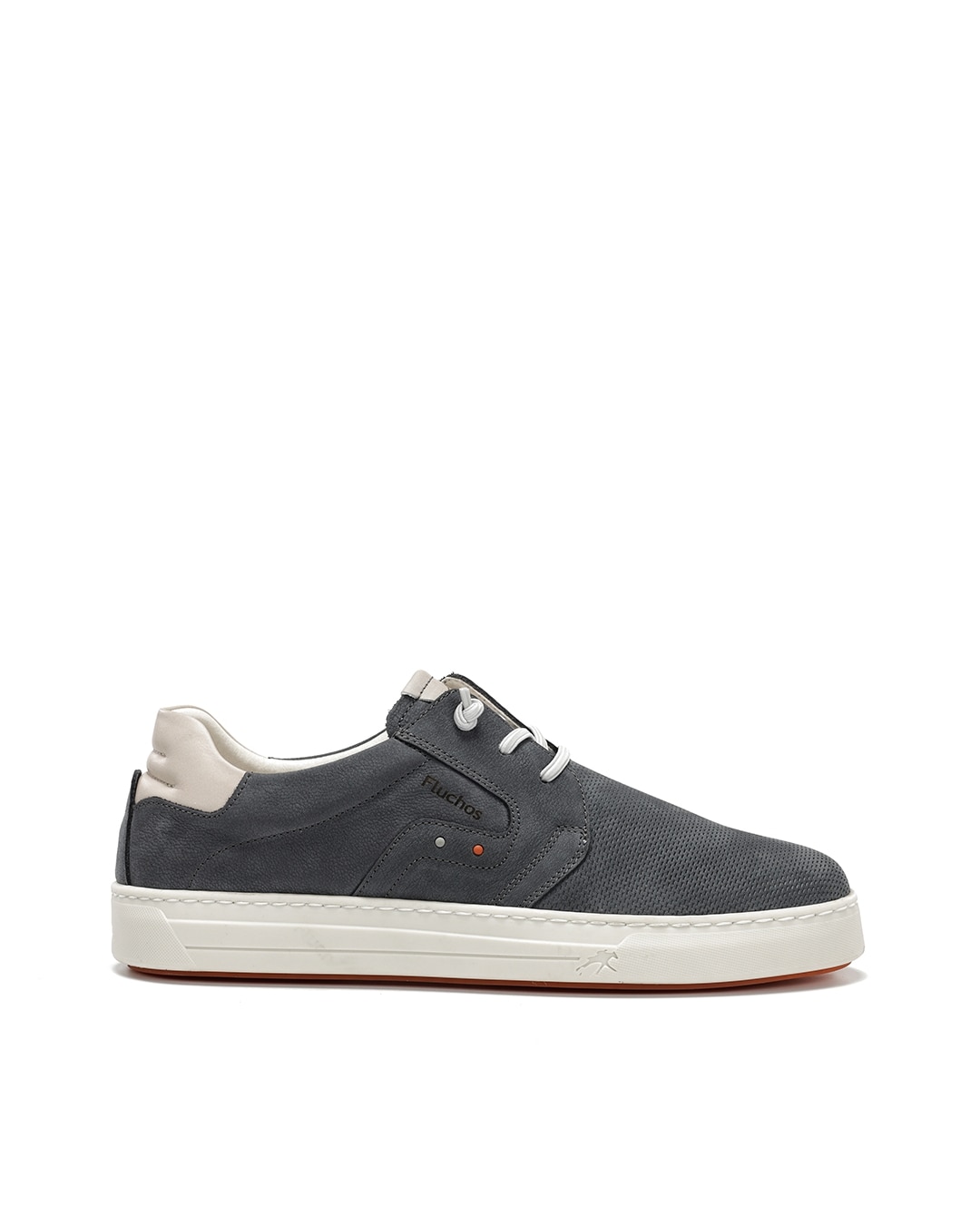 Sapatos de Cordões Fabricados em Nobuck Azul-1