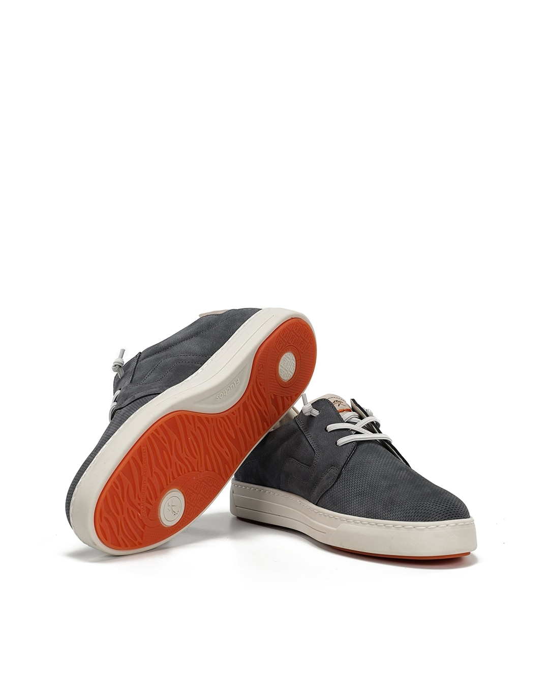 Sapatos de Cordões Fabricados em Nobuck Azul-4