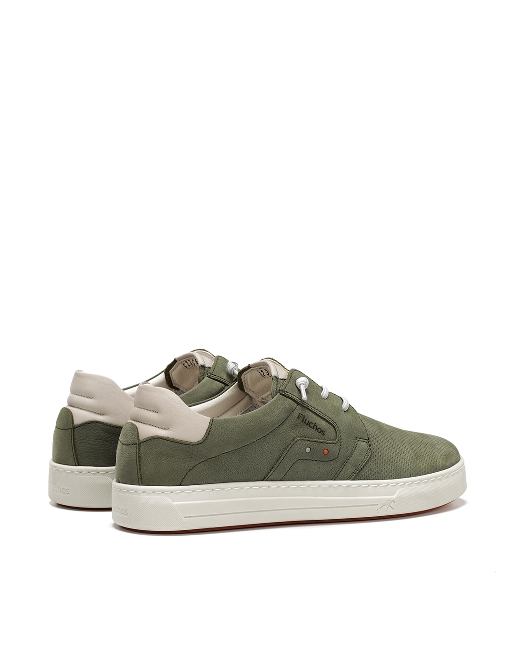 Sapatos de Cordões Fabricados em Nobuck Verde-3