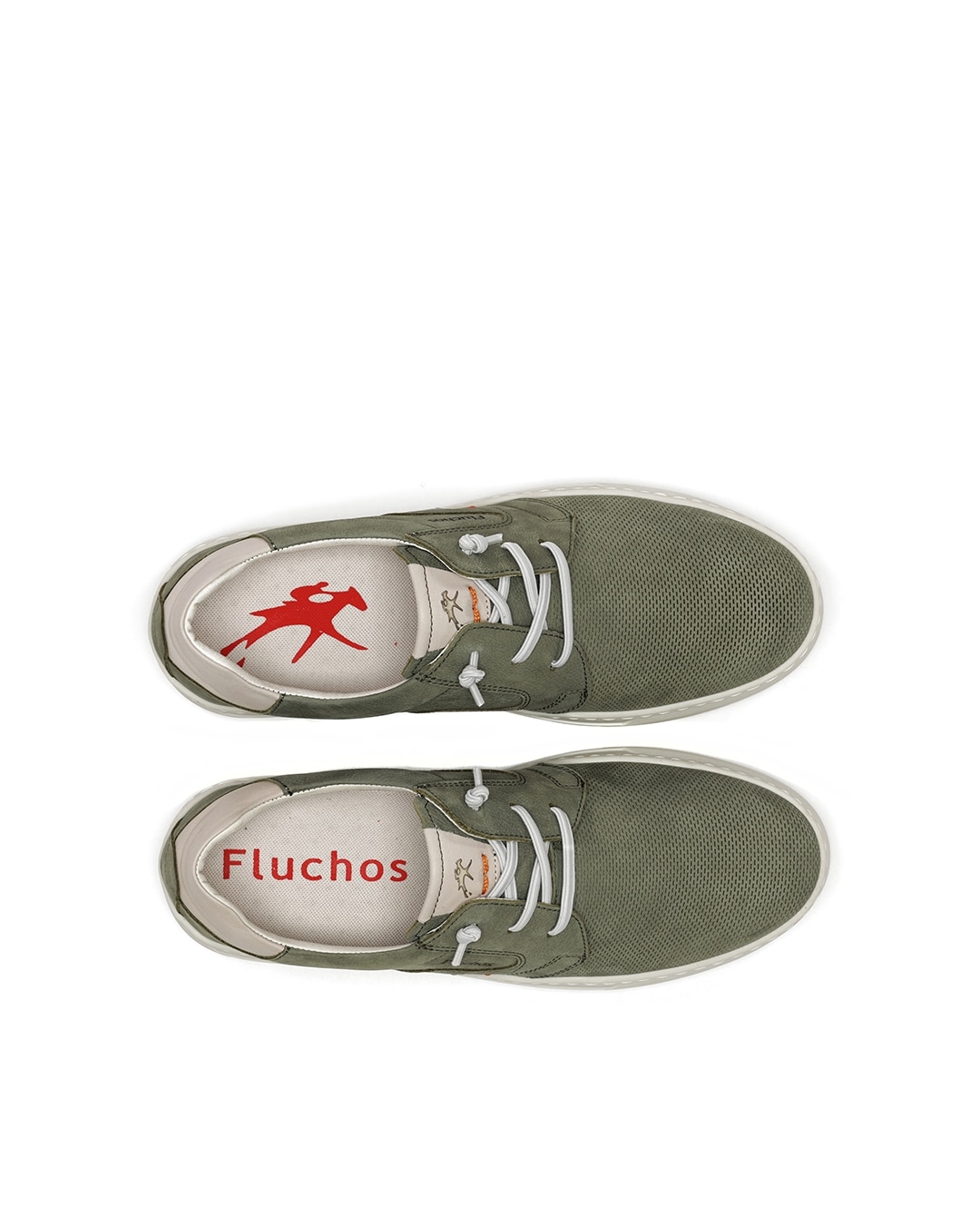 Sapatos de Cordões Fabricados em Nobuck Verde-5