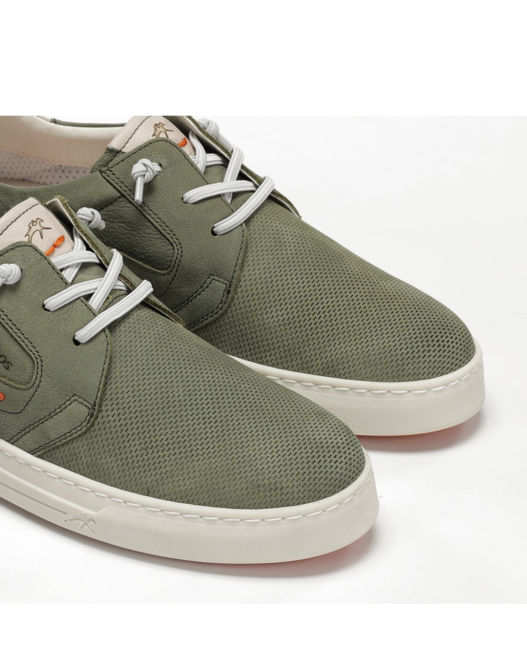 Sapatos de Cordões Fabricados em Nobuck Verde-6