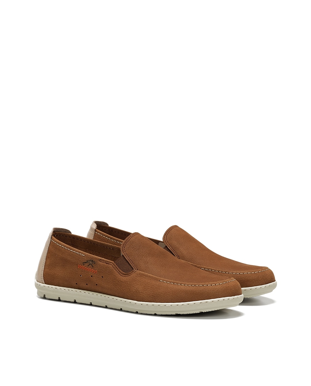 Mocassins Fabricados em Nobuck Castanho-2