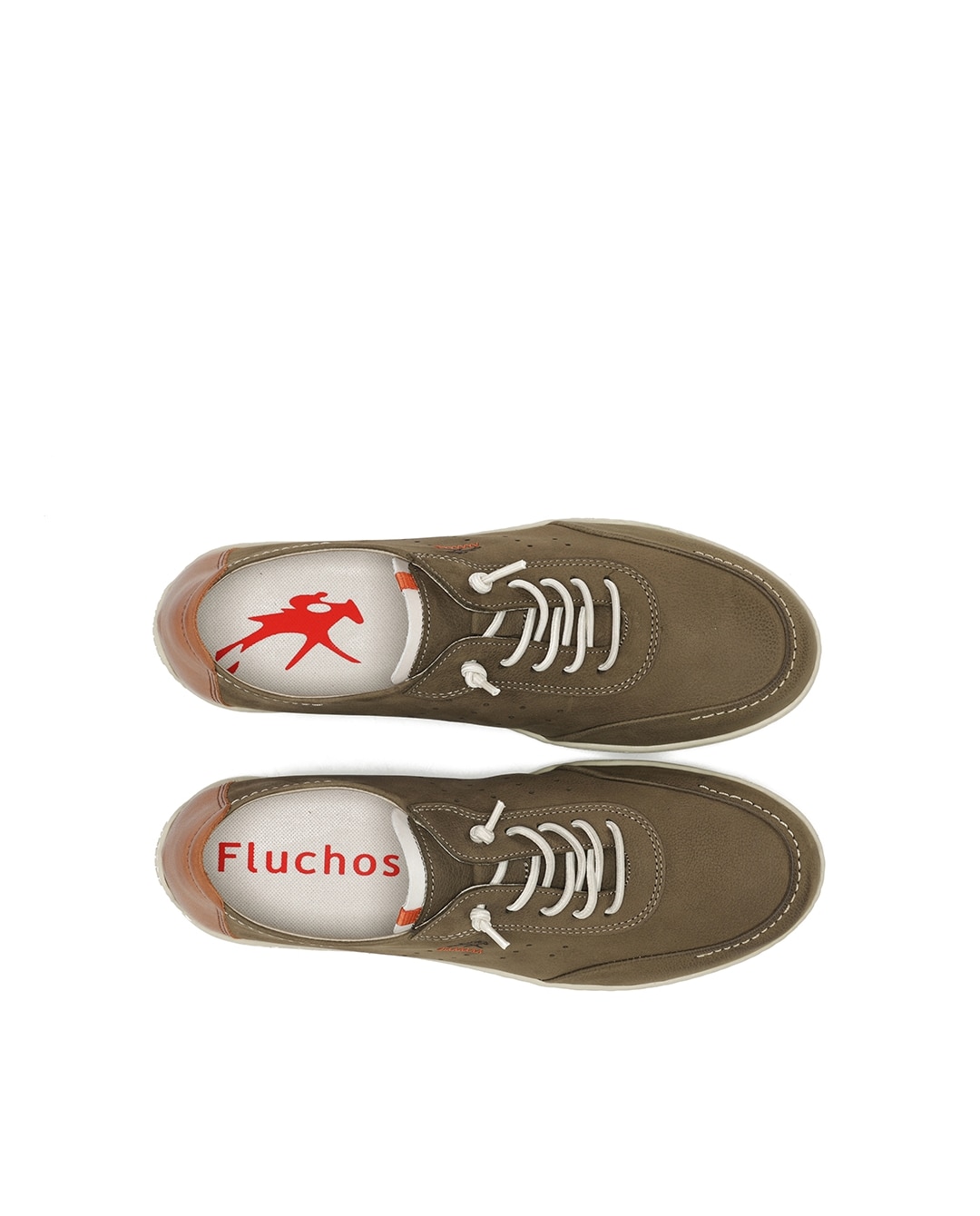 Sapatos de Cordões Fabricados em Nobuck Verde-5