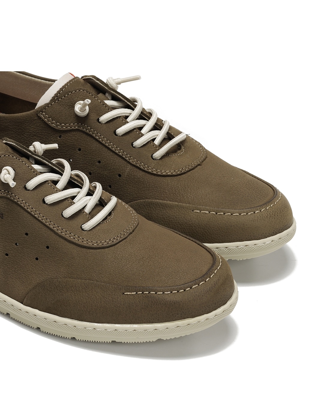 Sapatos de Cordões Fabricados em Nobuck Verde-6