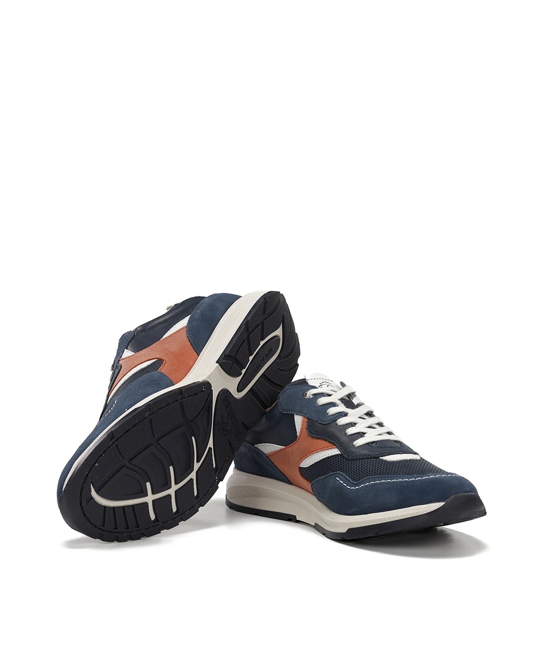 Sapatos de Cordões Fabricados em Camurça Azul-4