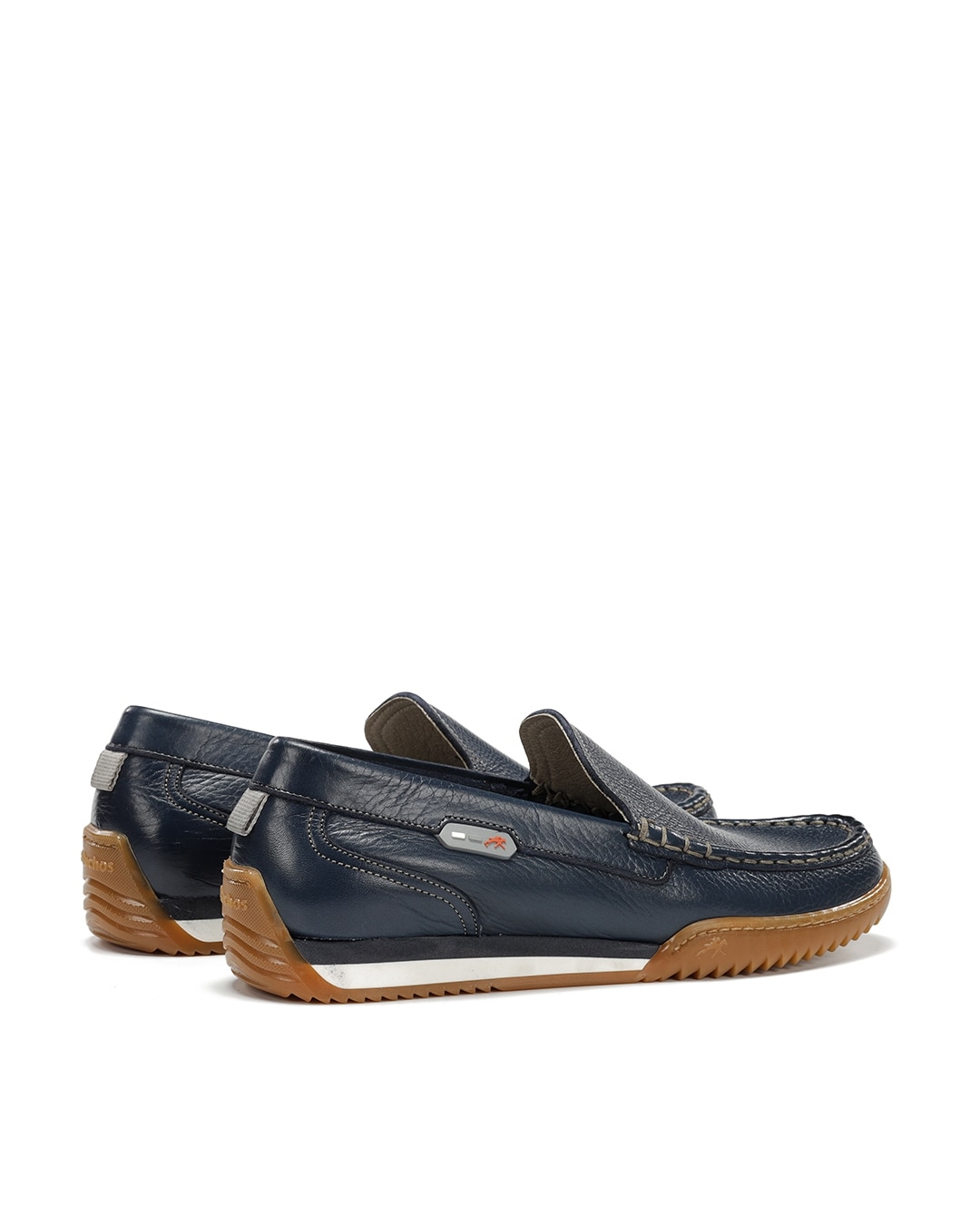 Mocassins Fabricados em Pele Azul-3