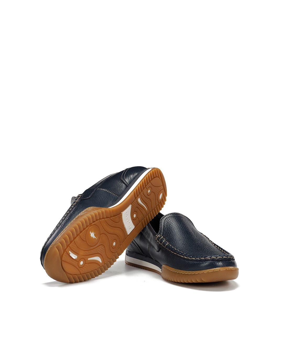 Mocassins Fabricados em Pele Azul-4