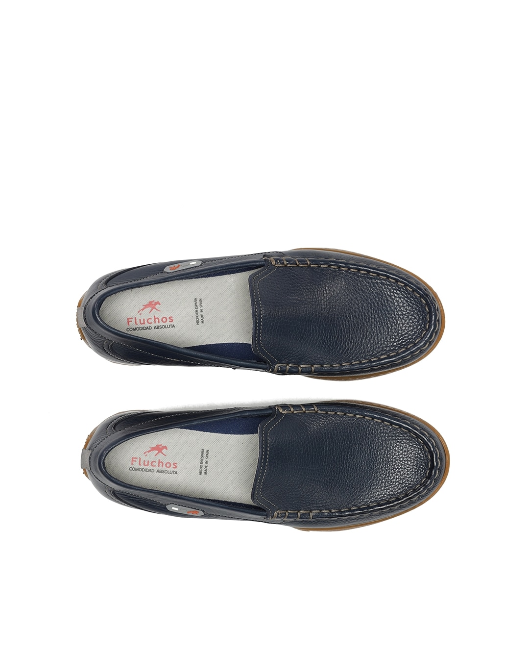 Mocassins Fabricados em Pele Azul-5