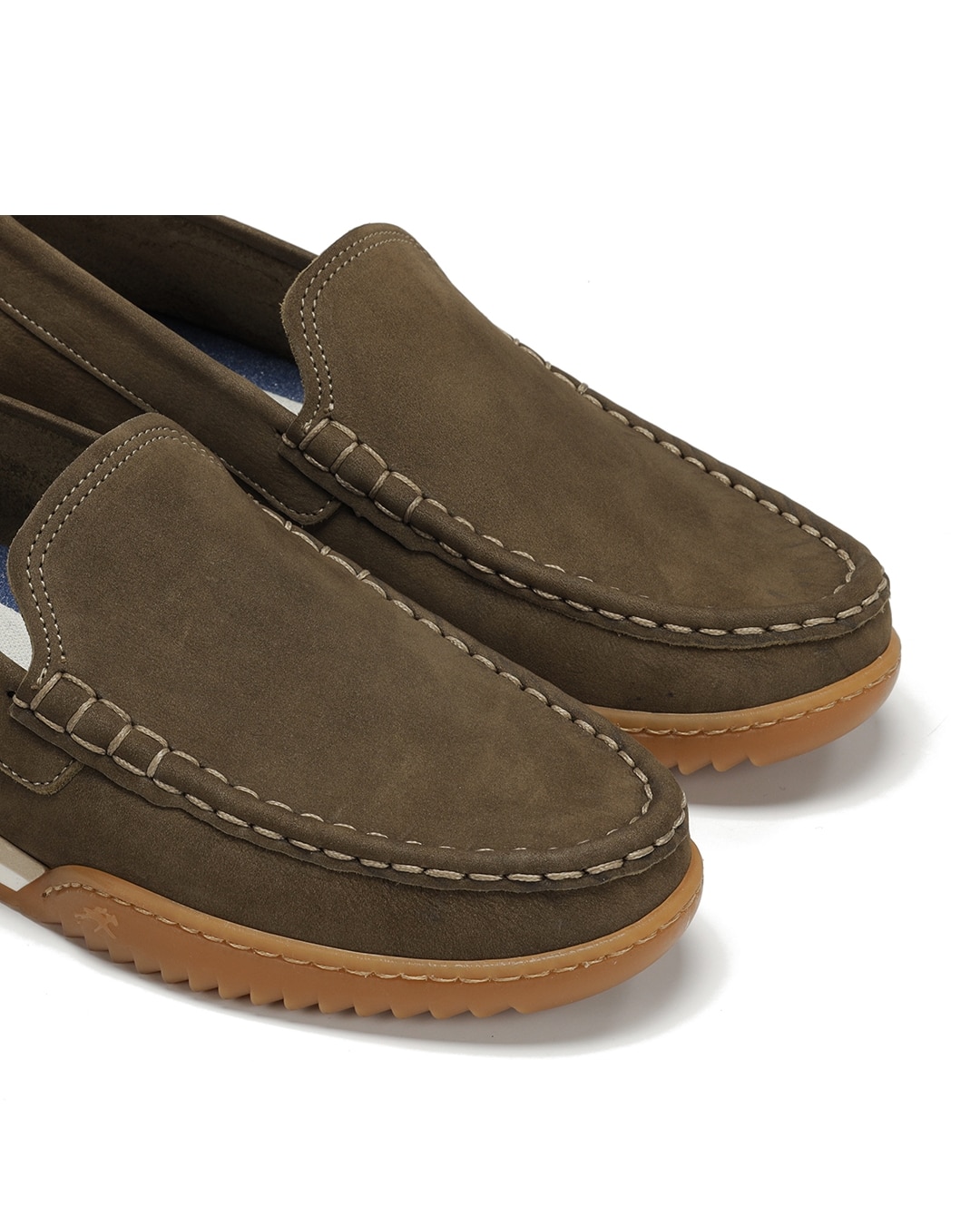 Mocassins Fabricados em Nobuck Verde-6