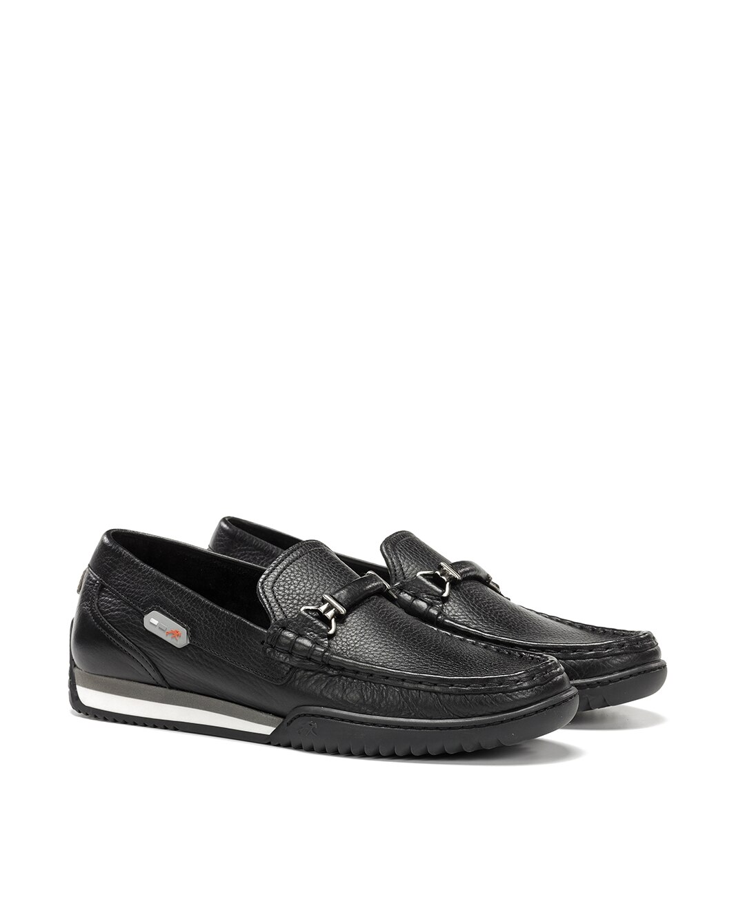 Mocassins Fabricados em Pele Preto-2