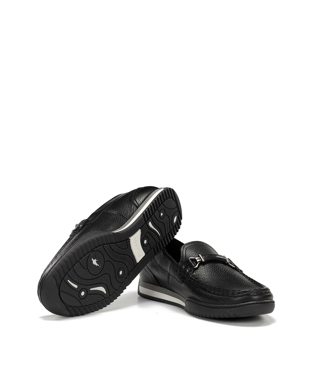 Mocassins Fabricados em Pele Preto-4