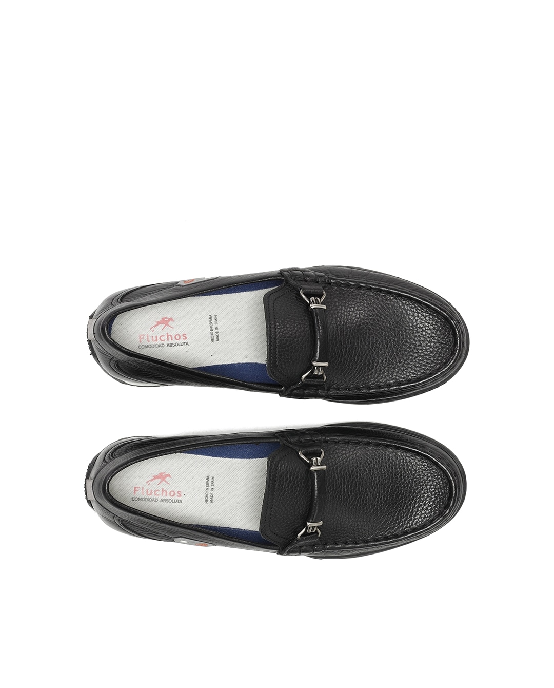 Mocassins Fabricados em Pele Preto-5