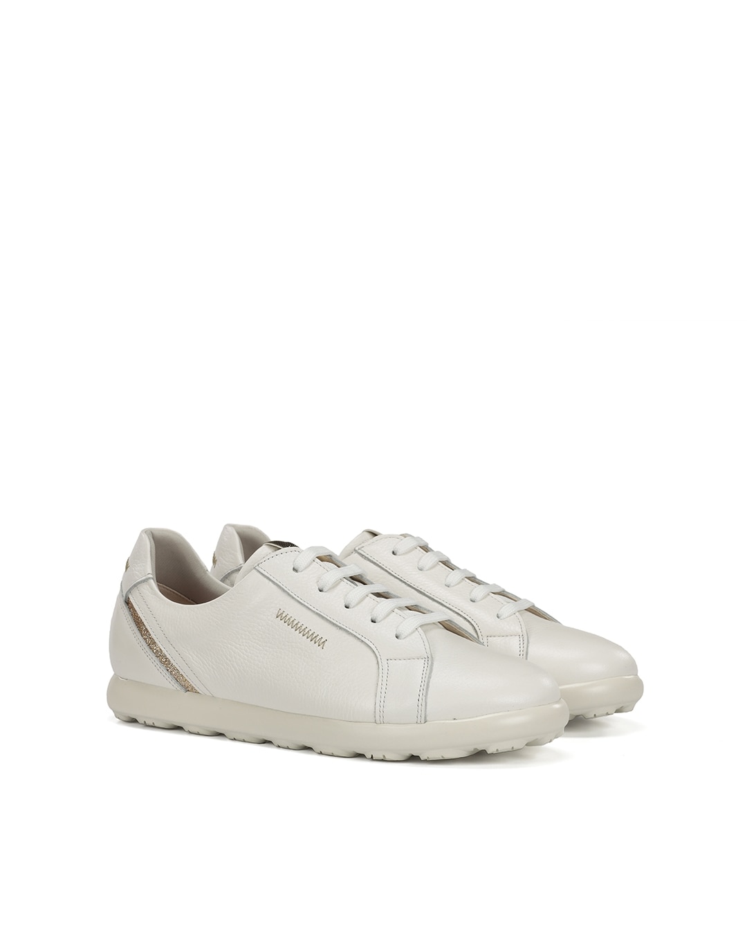 Sapatos de Cordões Fabricados em Pele Branco-2