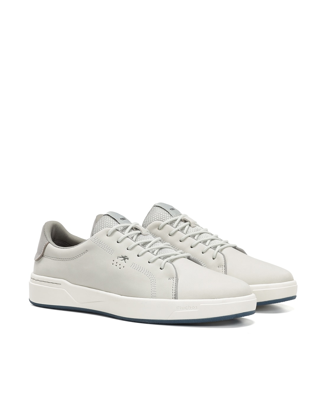 Sapatos de Cordões Fabricados em Nobuck Cinzento-2