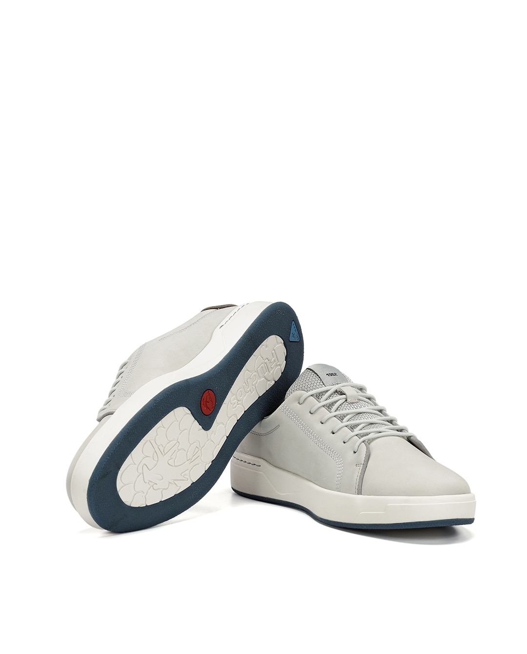 Sapatos de Cordões Fabricados em Nobuck Cinzento-4