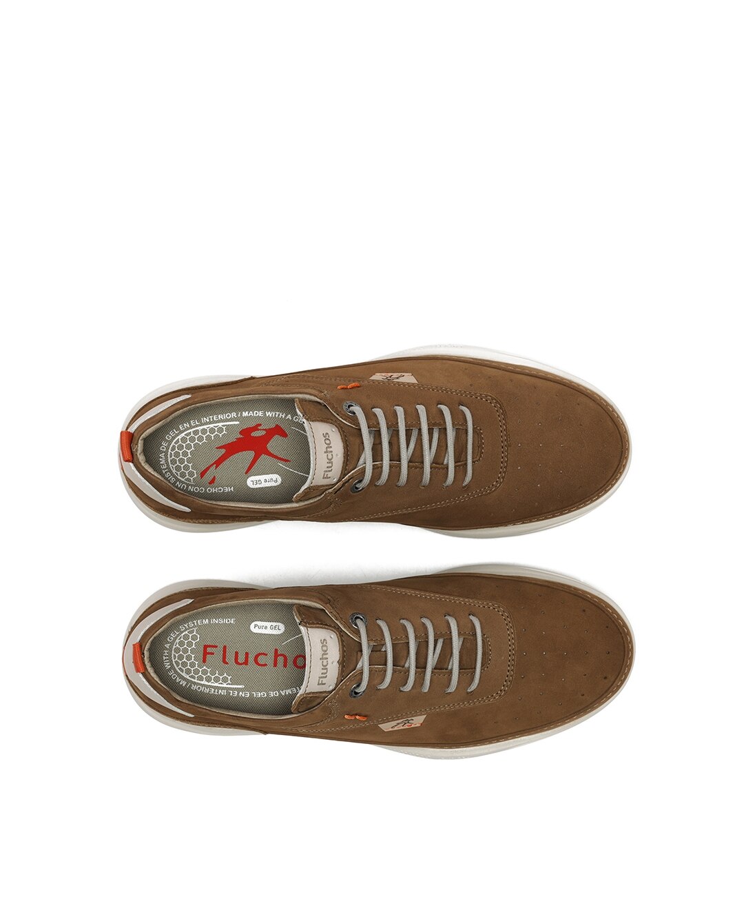 Sapatos de Cordões Fabricados em Nobuck Castanho-5