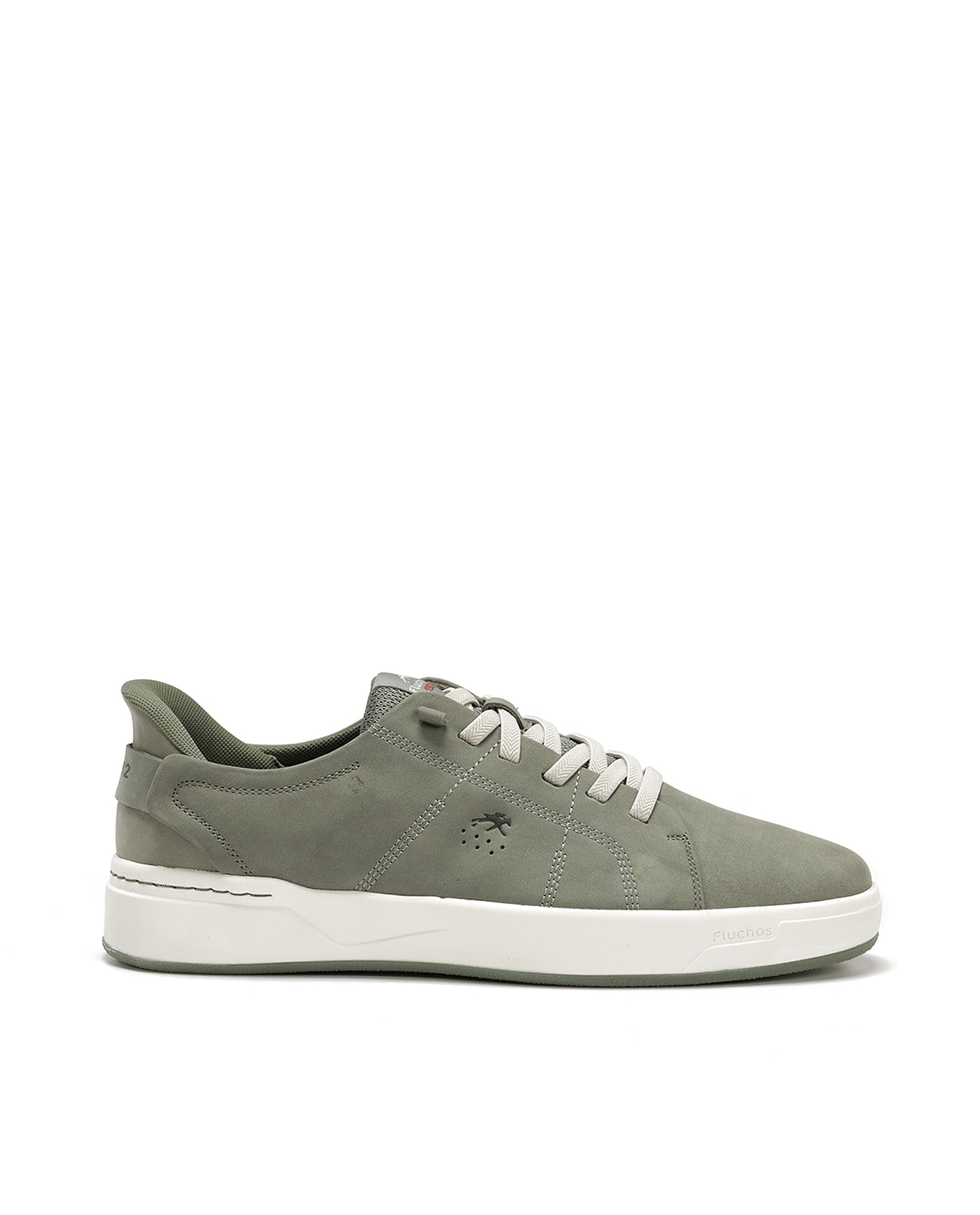 Sapatos de Cordões Fabricados em Nobuck Verde-1