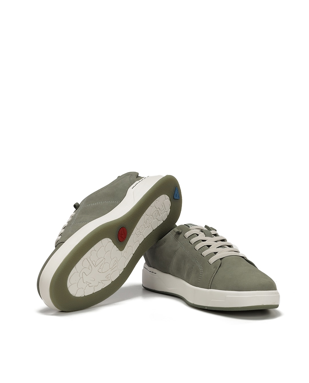 Sapatos de Cordões Fabricados em Nobuck Verde-4
