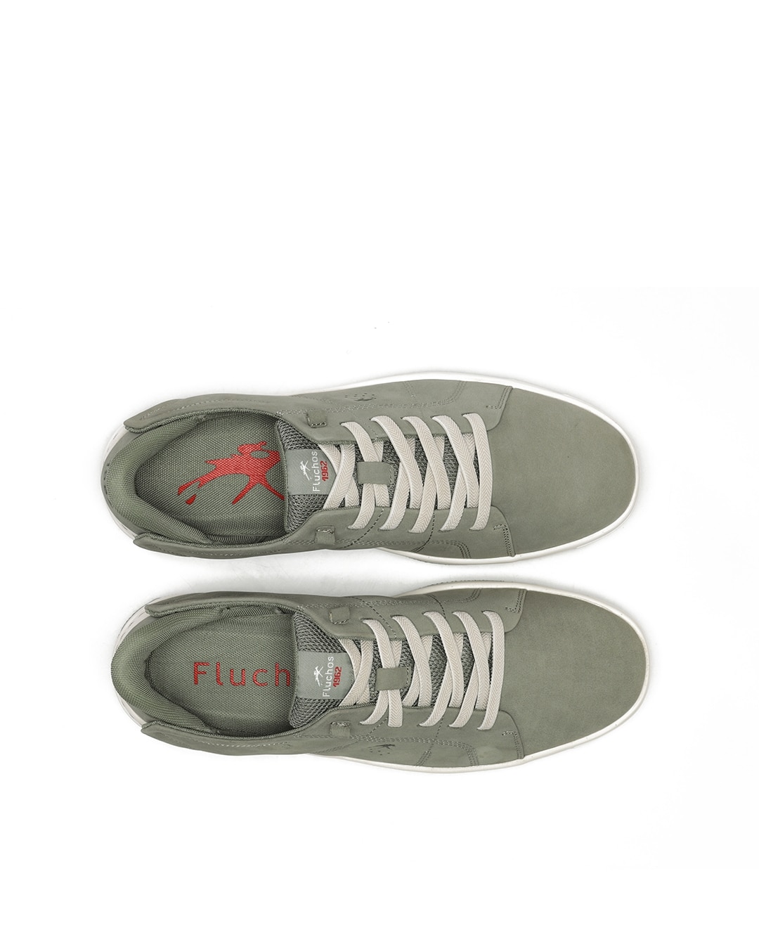 Sapatos de Cordões Fabricados em Nobuck Verde-5