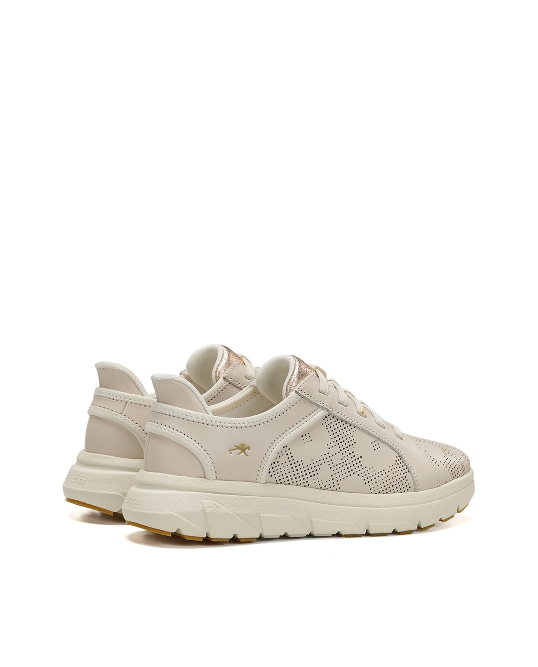 Sapatos de Cordões Fabricados em Pele Branco-3